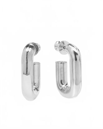 Melinda Maria Womens Lil Frankie Chain Huggies In Silver