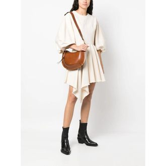 Isabel Marant Studded Calf Leather Shoulder Bag - Brown