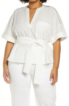 Vince Tie Waist Blouse in Off White at Nordstrom Rack, Size 3X