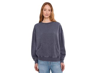 Free People Slow It Down Pullover Womens Clothing Peacoat : LG (Womens 12-14), Cotton/Polyester