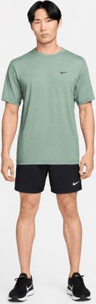 Nike Mens Dri-FIT T-Shirt - 7 Unlined Versatile Shorts Set Green / Black Cotton - Size X-Large