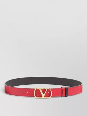 Valentino Garavani vlogo signature leather belt double face