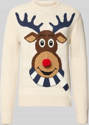 Montego Montego Strickpullover mit gerippten Abschlüssen in Sand, Größe XXXL