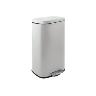 Spirella Spirella - Papelera De Cocina Con Pedal Acero Akira 30l Blanco Mate