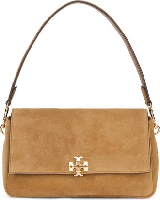 Tory Burch Kleine Charlie Su&egrave;de Schoudertas - Dames - Schoudertassen - Bruin - ONE Size - Su&egrave;de - Tassen