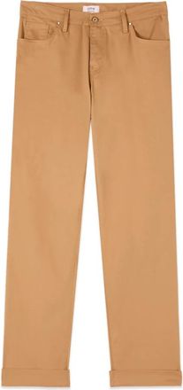 Oltre Cotton Blend Gabardine Chinos - Dames - Straight fit broeken - Bruin - XS - Katoen - Broeken