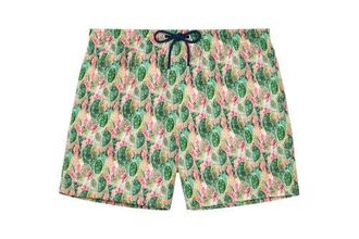HOM Taormina Beach Boxer in Green Print at Nordstrom, Size Xx-Large