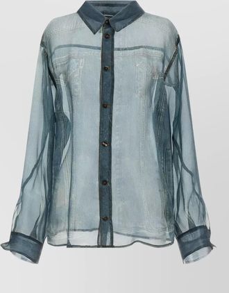 Haikure maya long sleeve shirt sheer fabric