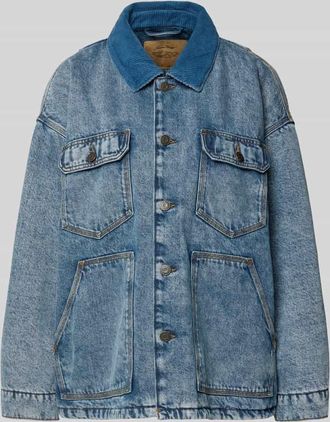 American Vintage American Vintage Jeansjacke mit Knopfleiste in Blau, Gr&ouml;&szlig;e XS/S