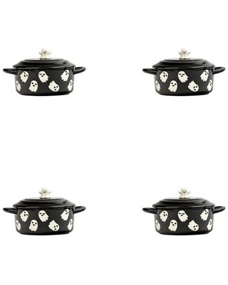 10 Strawberry Street Set Of 4 Flying Ghost Bakeware Cocotte