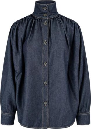 Iro Wm 18Coming Shirt - Dames - Spijkeroverhemden - Blauw - M - Katoen - Overhemden