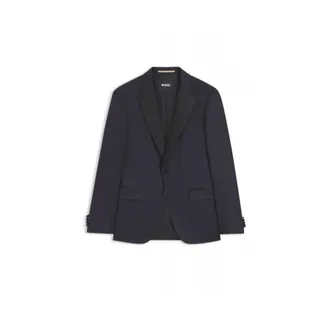 HUGO BOSS Heren, Jassen, Blauw, Maat: 2XL Wol