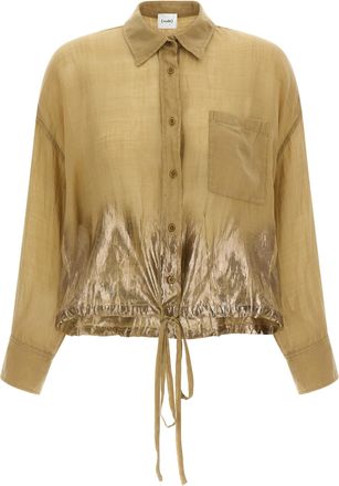 Nude Brown Tencel Womens Blouse