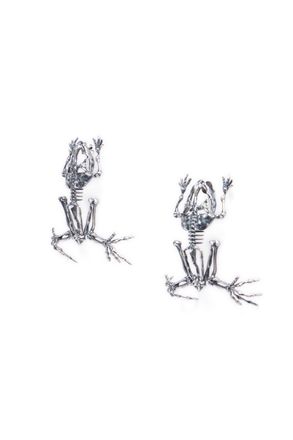 Diesel Skeleton-effect metal earrings - Earrings - Woman - Silver