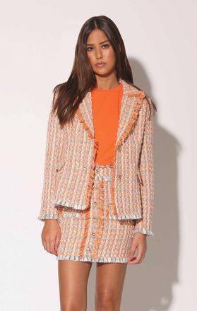 Walter Baker Damon Blazer, Malibu Orange Tweed