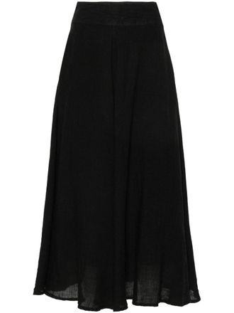 120% Lino Linnen rok - Zwart