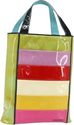 Chanel Pre-owned Tote Bags, female, Multicolor, Size: ONE SIZE Pre-owned Coated Canvas Vintage Tote Bag