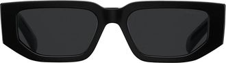 Prada Symbole rectangle-frame sunglasses - unisex - Acetate - One Size - Black