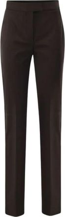 Sportmax Spsguglia Slim-fit Broek - Dames - Slim Fit Broeken - Bruin - S - Wol - Broeken