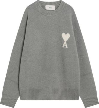 Ami Truien & Vesten, Heren, Grijs, XL, Wol, Alpaca Wollen Trui