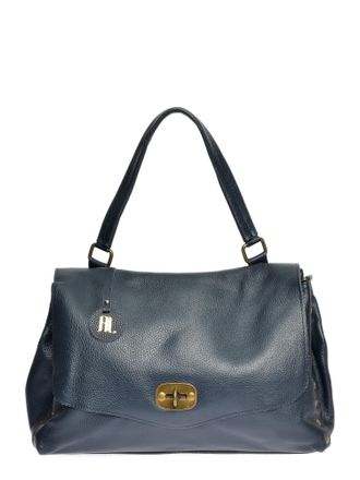 Anna Luchini Blauw Rundleer Tas