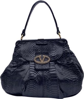 Valentino Black Leather Vlogo Tote (Authentic Pre-Loved)