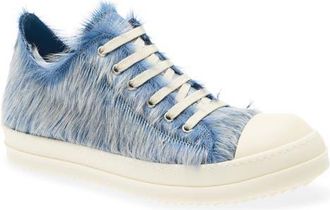 Rick Owens Low Sneaks Genuine Calf Hair Sneaker in Melange/milk/milk at Nordstrom, Size 42