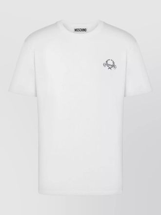 Moschino silk blend crew neck short sleeve top