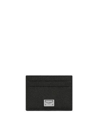 Dolce & Gabbana Logo-plaque leather cardholder
