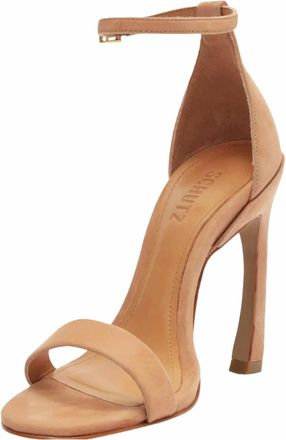 Schutz Womens Cadey Curve Lee Heel Sandal In Toasted Nut
