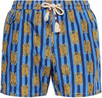 MC2 Saint Barth Ultralight Zwemshort 70s Print - Heren - Strandmode - Blauw - L - Badmode