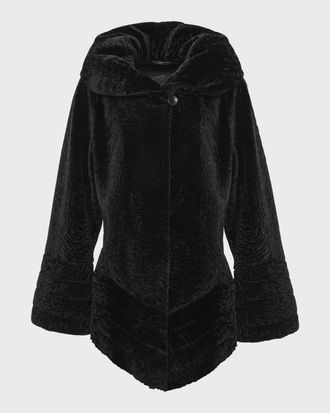 Gorski Reversible Textured Lamb Shearling Jacket