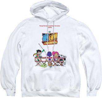 Gildan Teen Titans Go To The Movies Poster Adult Pull Over Hoodie / Hooded Sweatshirt