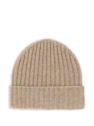 Boggi Milano ribbed cashmere beanie hat - men - Cashmere - One Size - Neutrals