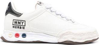 Miharayasuhiro logo-print lace-up sneakers - men - Rubber/Fabric/Cotton - 42 - White