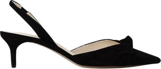 Alexandre Birman Suede Mode Sandalen - Dames - Pumps - Zwart - 38 1/2 EU - Schoenen