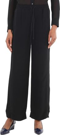 Burberry Ladies Black High-Waisted Wide-Leg Trousers, Brand Size 4 (US Size 2)