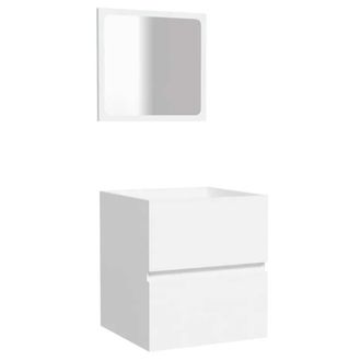 vidaXL Armario De Ba&ntilde;o Con Espejo Madera De Ingenier&iacute;a Blanco Vidaxl