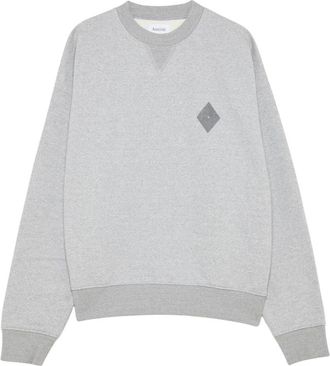 Amish Sweater Logo Washed - Heren - Sweatshirts - Grijs - L - Katoen - Hoodies & sweatvesten