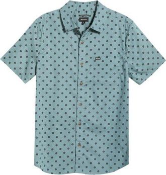 Brixton Charter Short Sleeve Stretch Cotton Blend Button-Up Shirt in Micro Street Tile at Nordstrom, Size Xx-Large