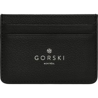 Gorski Leather Card Holder in Black at Nordstrom