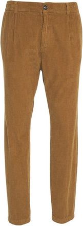 Cruna Corduroy Trousers With Pronounced Pleats And Tapered Fit