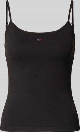 Tommy Jeans Regular Fit Tr&auml;gertop aus Baumwoll-Mix in Black, Gr&ouml;&szlig;e XL