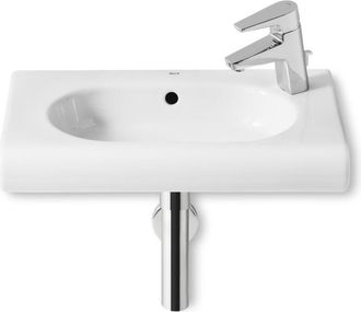 Roca Roca - Lavabo Mural Compacto Con Orificio A La Derecha Para Grifer&iacute;a Meridian Medidas: 550x320 Mm