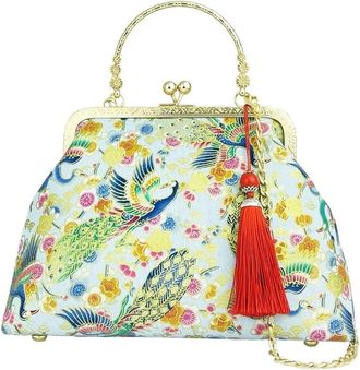 Generic One-shoulder Cross-body Antique Style Matching Cheongsam Bag Retro Chinese Style Gold Handbag For Women Bags (Color 14)