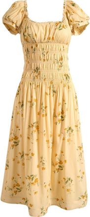 Reformation Riva Shirred Midi Dress in Mercy at Nordstrom, Size X-Large