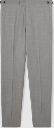 Reiss Mid Grey Slim-fit Wool Suit Trousers, 30