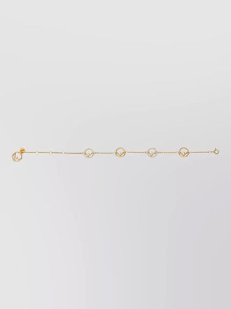 Fendi signature logo bracelet chain link metal