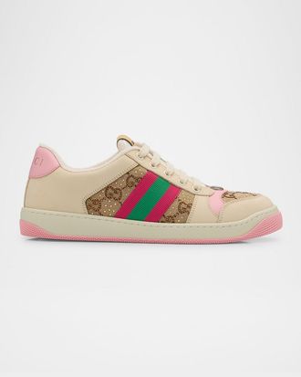 Gucci Screener GG Canvas Crystal Sneakers