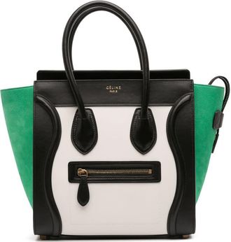 Celine Pre-owned Celine Micro Tricolor Nubuck and Calfskin Luggage Tote Ladies U-LA-0125 U-CT-5114
